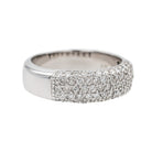 Bague Bandeau Or Blanc Diamant - Castafiore