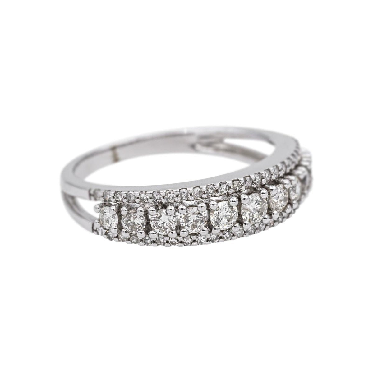 Bague Bandeau Or blanc Diamant - Castafiore