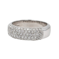 Bague Bandeau Or Blanc Diamant - Castafiore