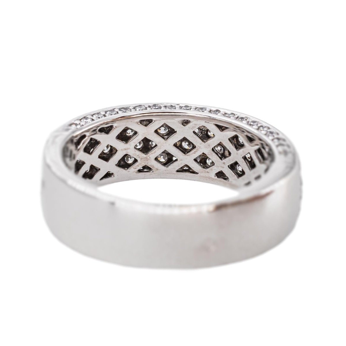 Bague Bandeau Or blanc Diamant - Castafiore