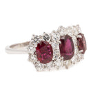 Bague Bandeau Or blanc Rubis - Castafiore