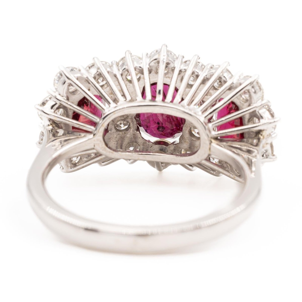 Bague Bandeau Or blanc Rubis - Castafiore