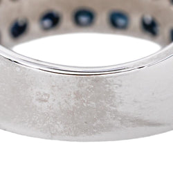 Bague Bandeau Or blanc Saphir - Castafiore