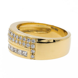 Bague Bandeau Or jaune Diamant - Castafiore