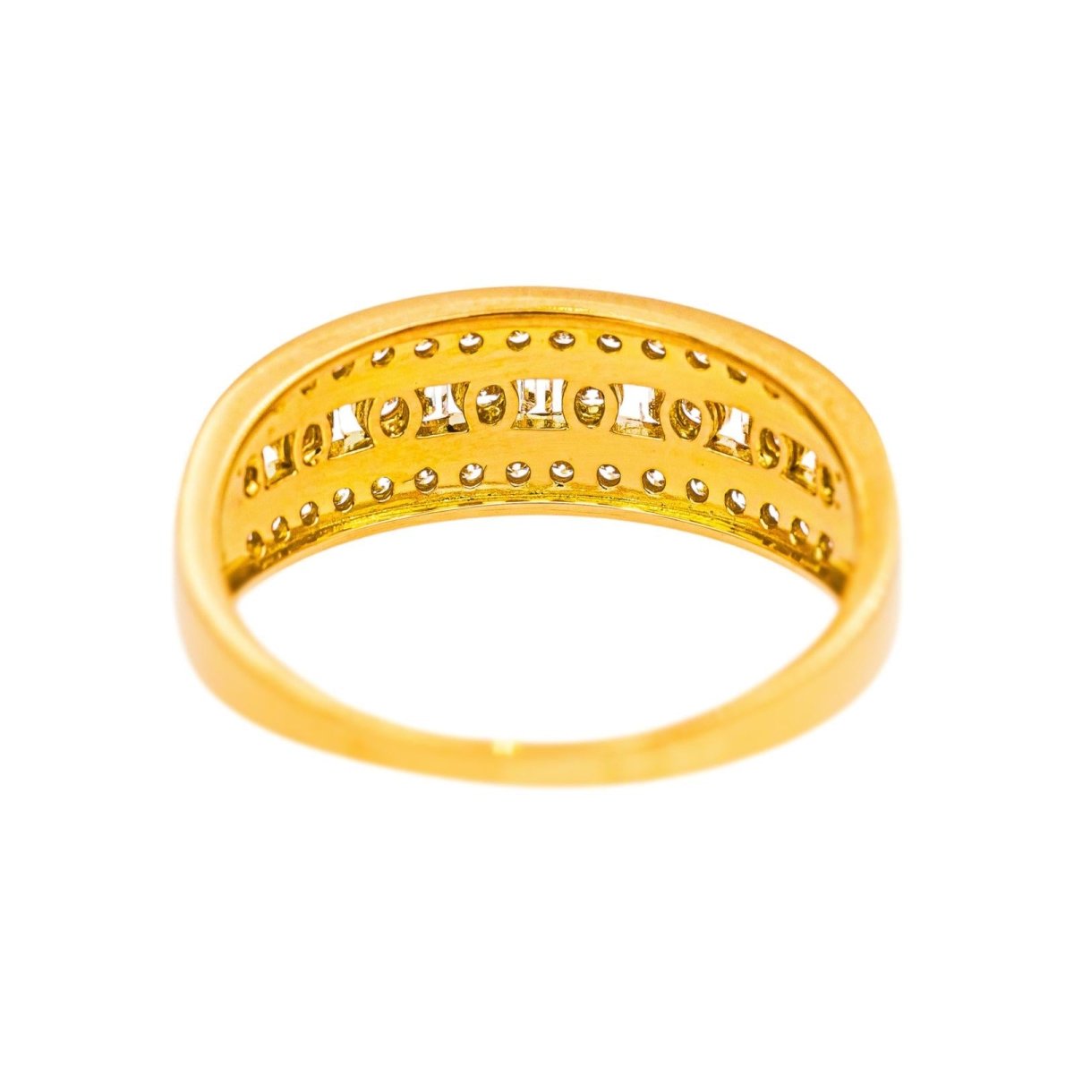 Bague Bandeau Or jaune Diamant - Castafiore