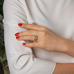 Bague Bandeau Or jaune Diamant - Castafiore