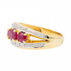 Bague Bandeau Or jaune Rubis - Castafiore