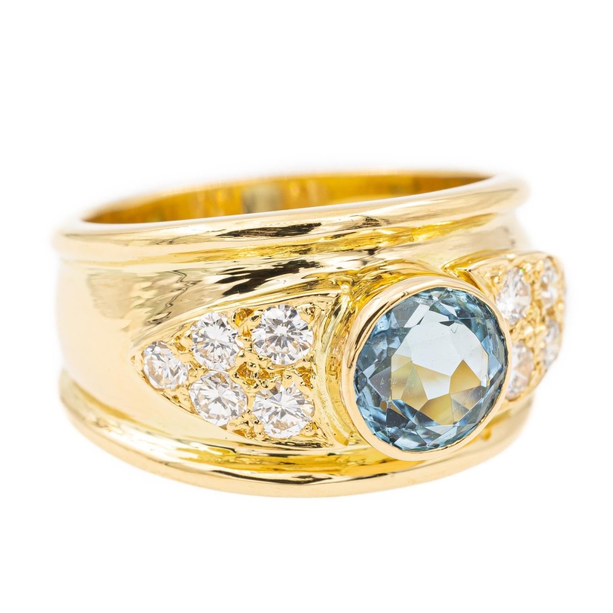 Bague Bandeau Or jaune Topaze - Castafiore