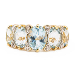 Bague Bandeau Or jaune Topaze - Castafiore