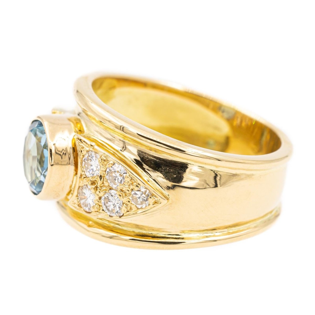 Bague Bandeau Or jaune Topaze - Castafiore