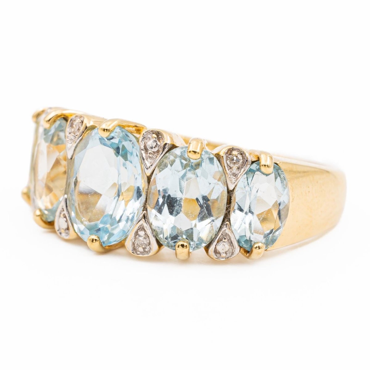 Bague Bandeau Or jaune Topaze - Castafiore