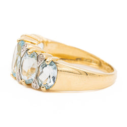 Bague Bandeau Or jaune Topaze - Castafiore