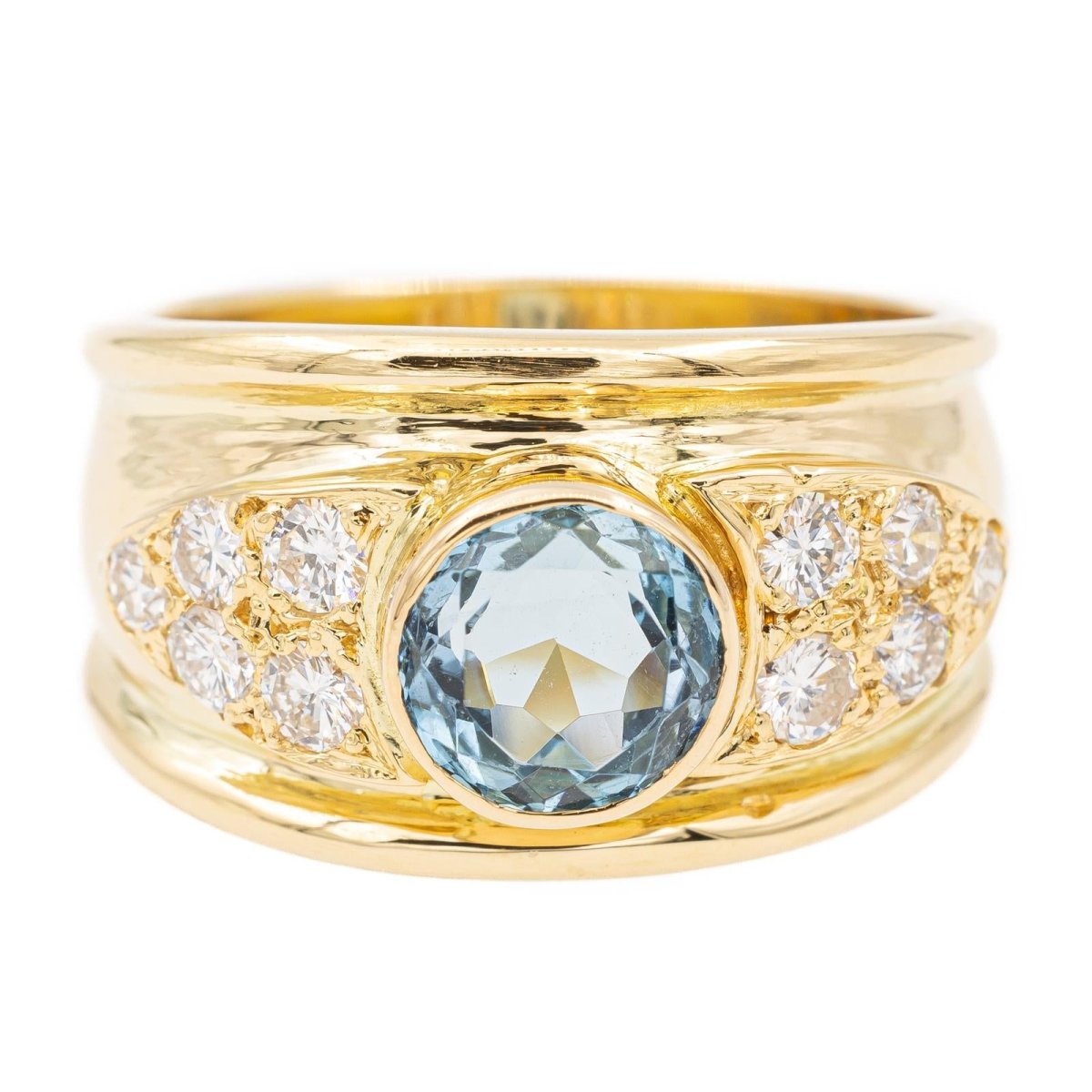 Bague Bandeau Or jaune Topaze - Castafiore