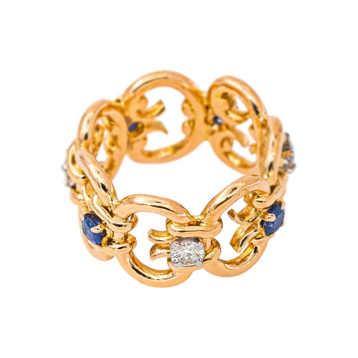 Bague Bandeau Or rose Diamant - Castafiore