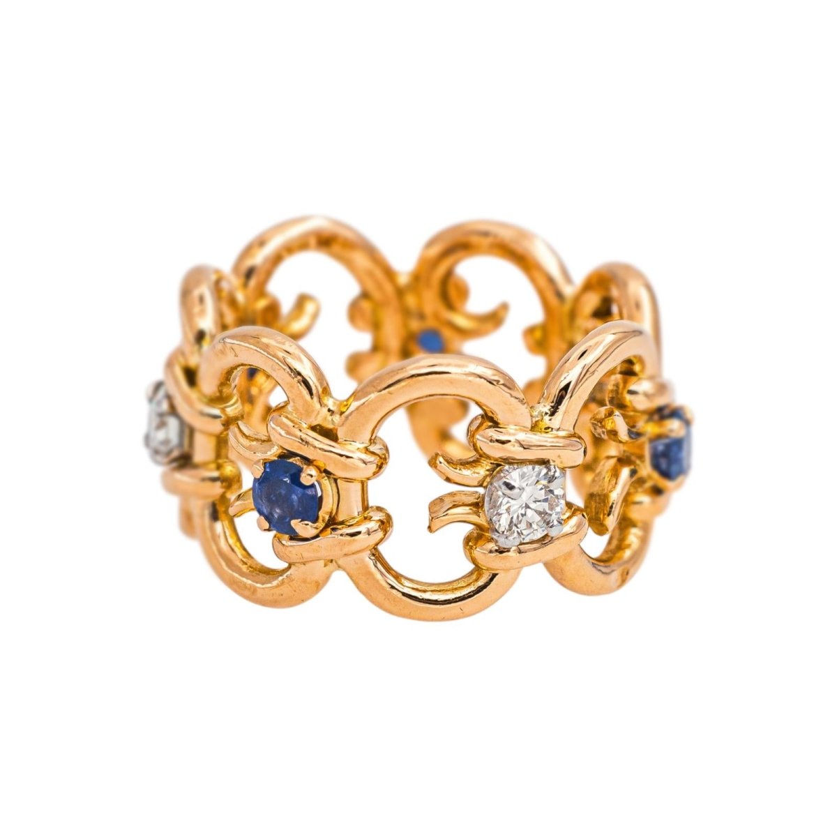 Bague Bandeau Or rose Diamant - Castafiore