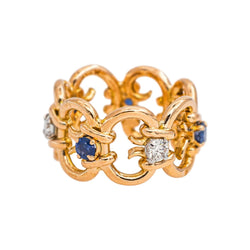Bague Bandeau Or rose Diamant - Castafiore