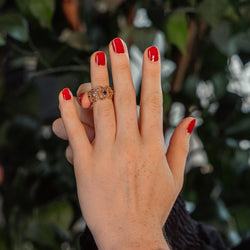 Bague Bandeau Or rose Diamant - Castafiore
