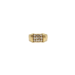 Bague bandeau pavage diamants - Castafiore