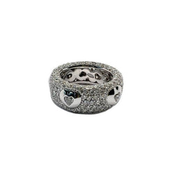 Bague Bandeau Pavée PASQUALE BRUNI en or blanc et diamants naturels - Castafiore