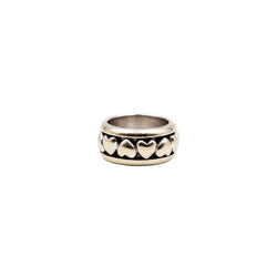 Bague Bandeau PIAGET "Coeur" en or blanc et diamants - Castafiore