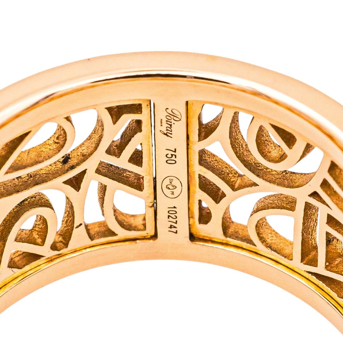 Bague Bandeau POIRAY "Coeur Fil" en or rose et diamants - Castafiore