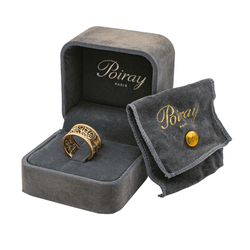 Bague Bandeau POIRAY "Coeur Fil" en or rose et diamants - Castafiore