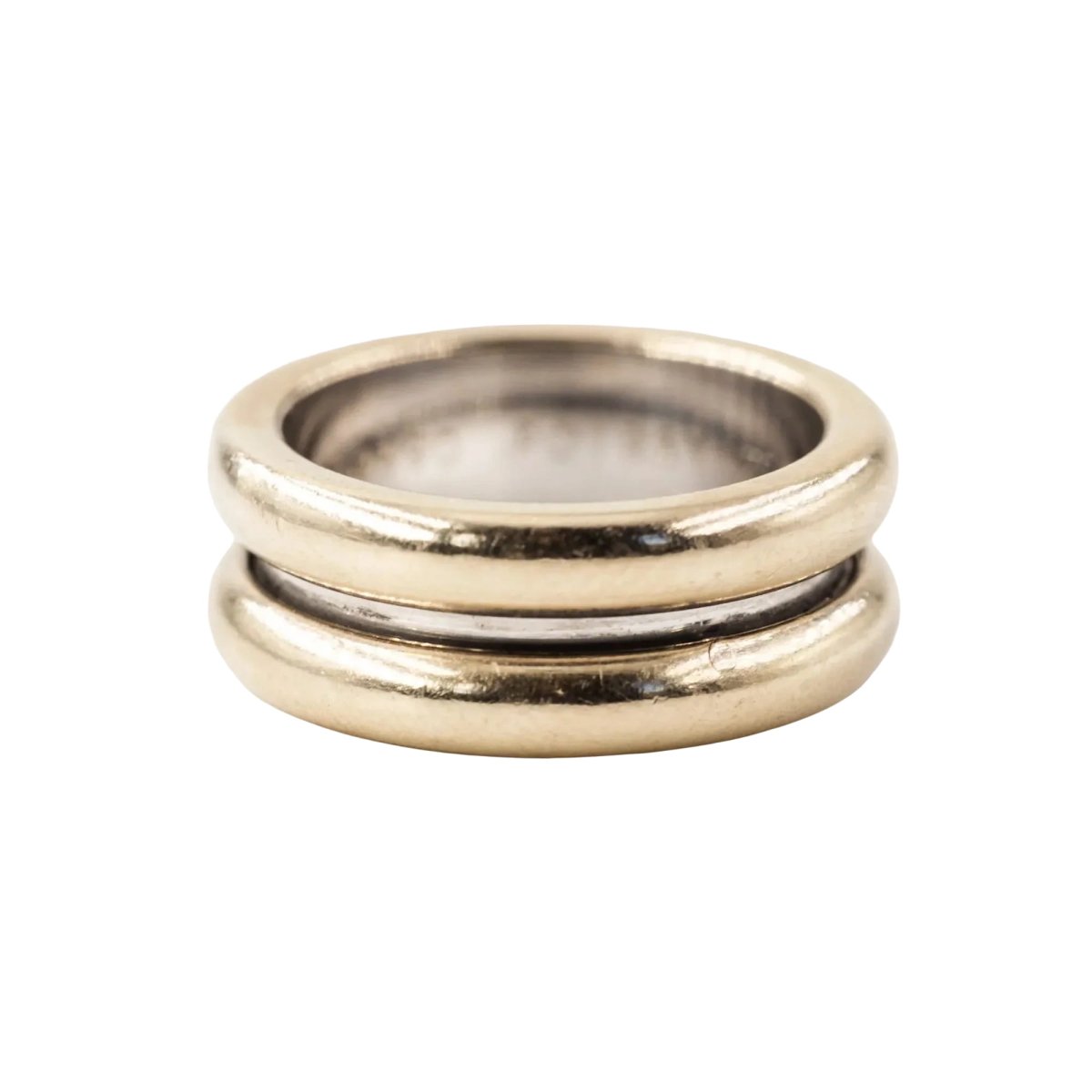Bague Bandeau POIRAY "Symboles" en or blanc, en or jaune et en or rose - Castafiore