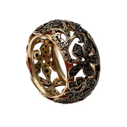 Bague Bandeau POMELLATO "Arabesque" en or rose et diamants - Castafiore