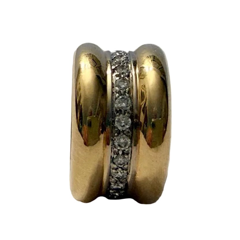Bague Bandeau POMELLATO en or jaune et diamants - Castafiore