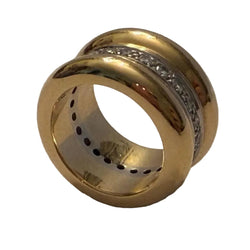 Bague Bandeau POMELLATO en or jaune et diamants - Castafiore