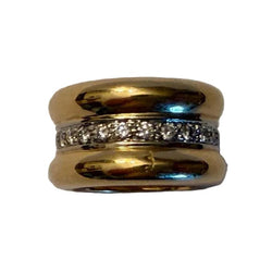 Bague Bandeau POMELLATO en or jaune et diamants - Castafiore