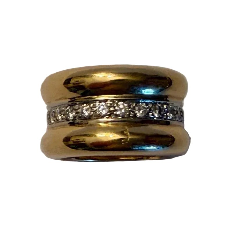 Bague Bandeau POMELLATO en or jaune et diamants - Castafiore
