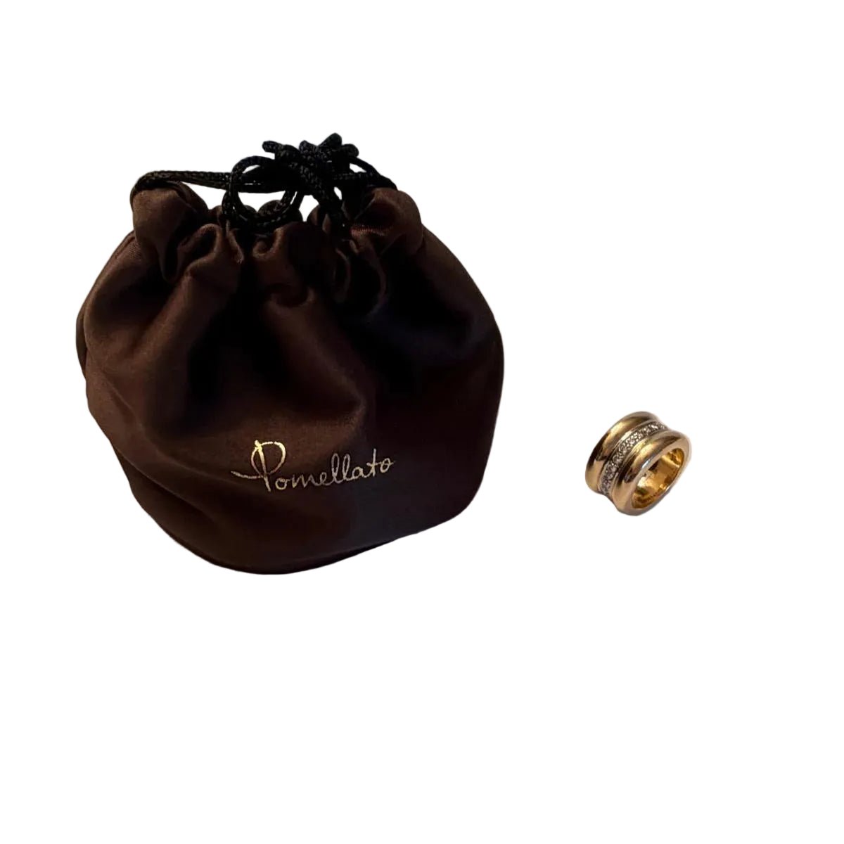 Bague Bandeau POMELLATO en or jaune et diamants - Castafiore