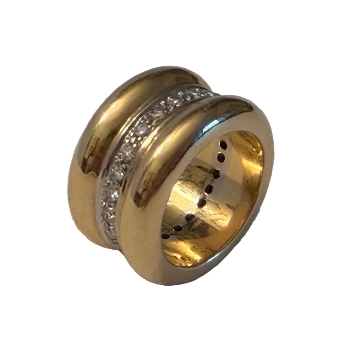 Bague Bandeau POMELLATO en or jaune et diamants - Castafiore