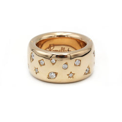 Bague Bandeau POMELLATO "Iconica" en or jaune et diamants - Castafiore