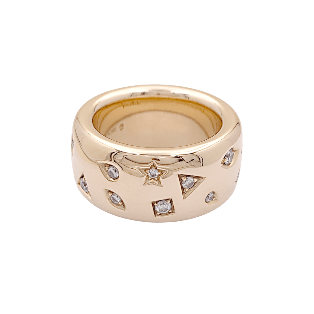Bague Bandeau POMELLATO "Iconica" en or rose et diamants - Castafiore