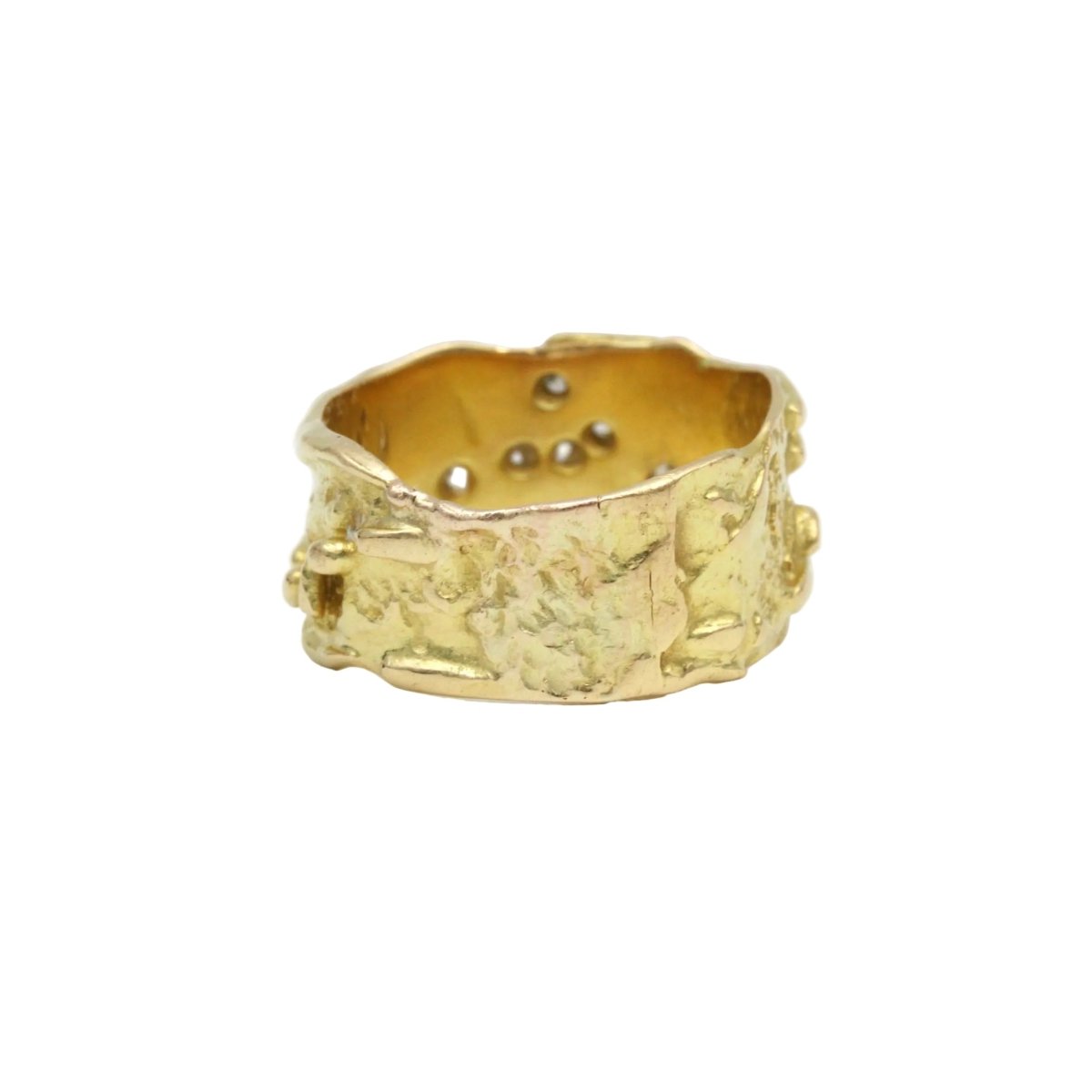 Bague Bandeau ROLAND SCHAD en or jaune et diamants - Castafiore