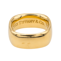 Bague Bandeau TIFFANY & CO. "Carrée à Coussin" en or jaune - Castafiore