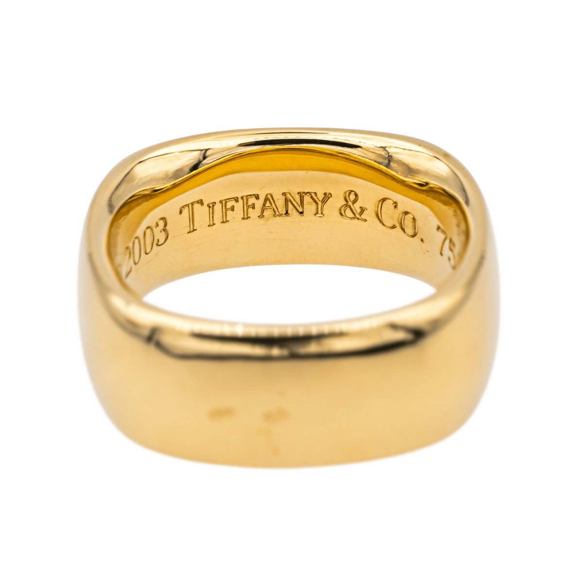 Bague Bandeau TIFFANY & CO. "Carrée à Coussin" en or jaune - Castafiore