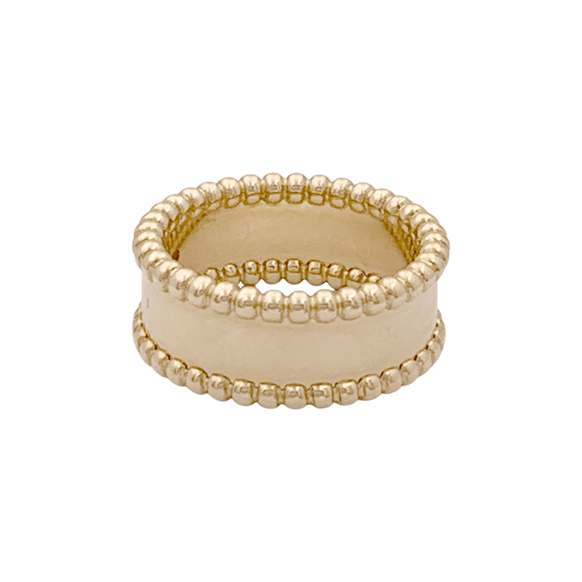 Bague Bandeau VAN CLEEF & ARPELS. "Perlée signature" en or jaune - Castafiore