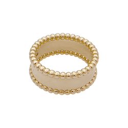 Bague Bandeau VAN CLEEF & ARPELS. "Perlée signature" en or jaune - Castafiore