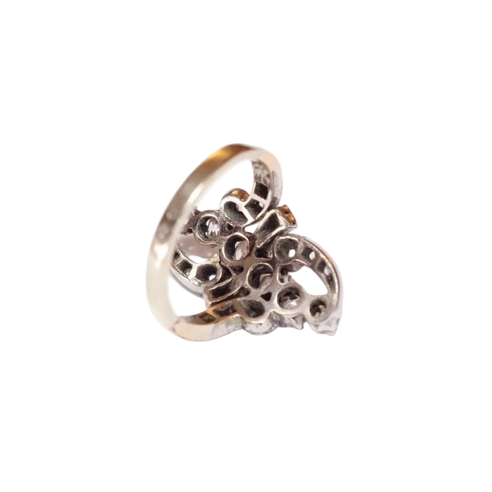 Bague Belle Epoque diamants en or - Castafiore