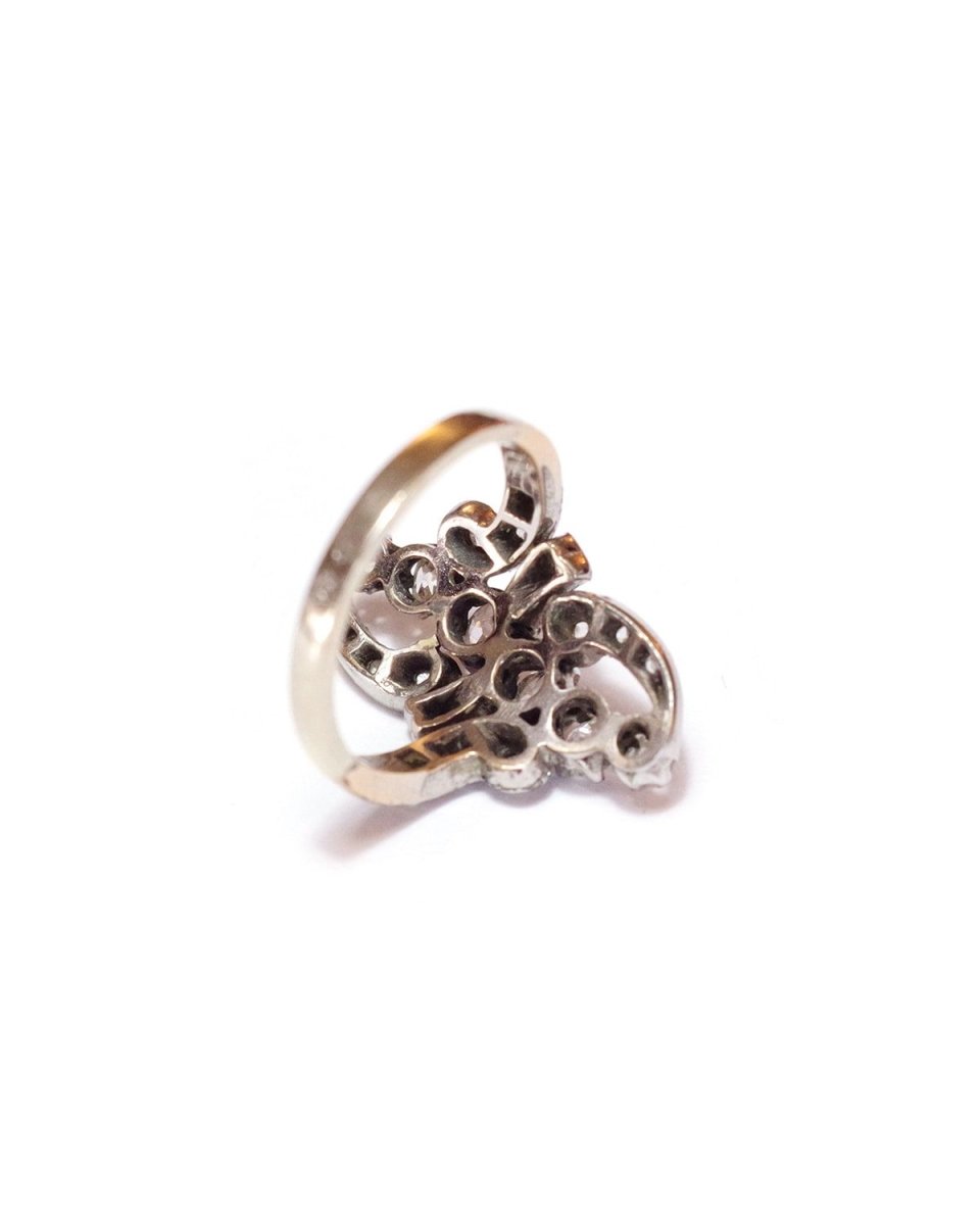 Bague Belle Epoque diamants en or - Castafiore