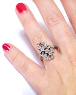 Bague Belle Epoque diamants en or - Castafiore