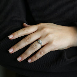 Bague Belle Epoque diamants perle fine - Castafiore