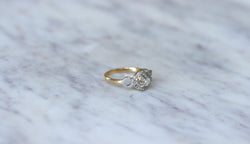 Bague Belle Epoque Infini Diamants sur Or et Platine - Castafiore