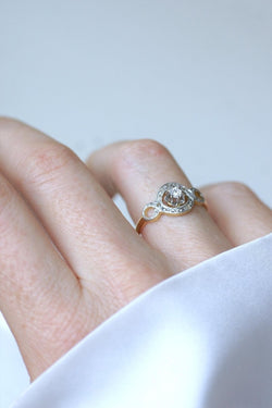 Bague Belle Epoque Infini Diamants sur Or et Platine - Castafiore