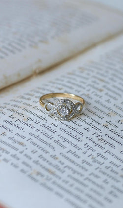 Bague Belle Epoque Infini Diamants sur Or et Platine - Castafiore