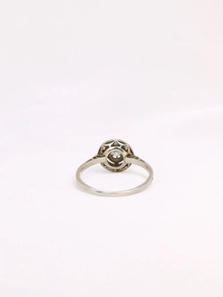 Bague Belle Epoque or platine diamants taille ancienne 0,15 ct - Castafiore