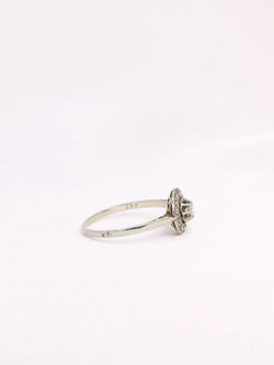 Bague Belle Epoque or platine diamants taille ancienne 0,15 ct - Castafiore